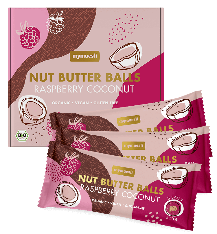 Nut Butter Balls Raspberry Coconut