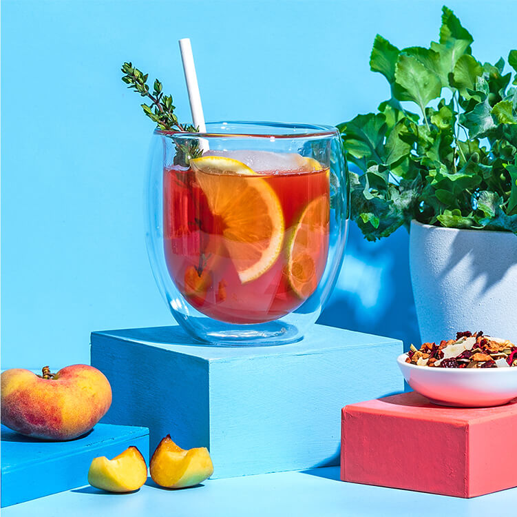 Verfrissende limonade met ginger en Peachy June vruchtenthee